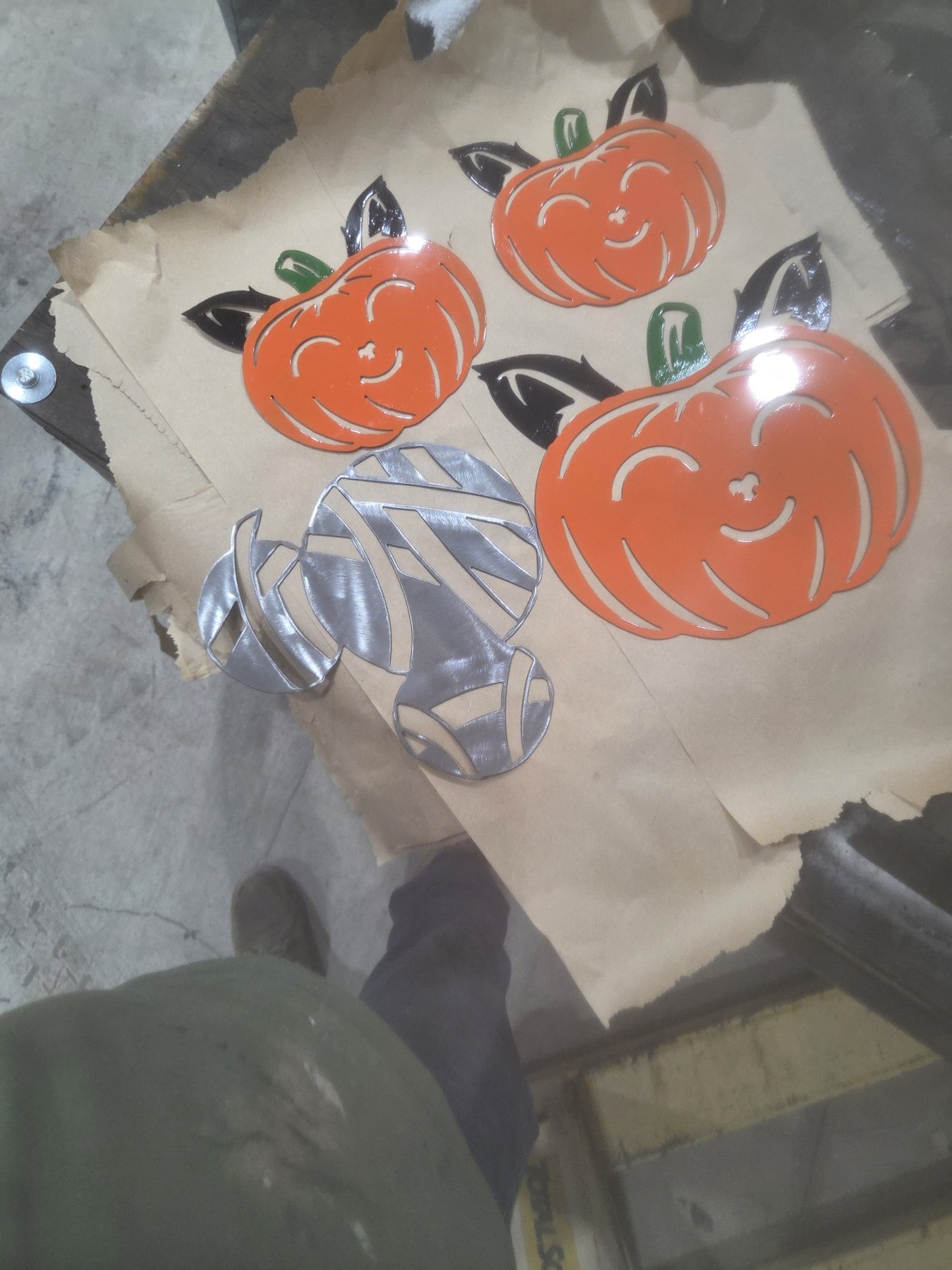 Halloween Pumpkins & Mummy Set
