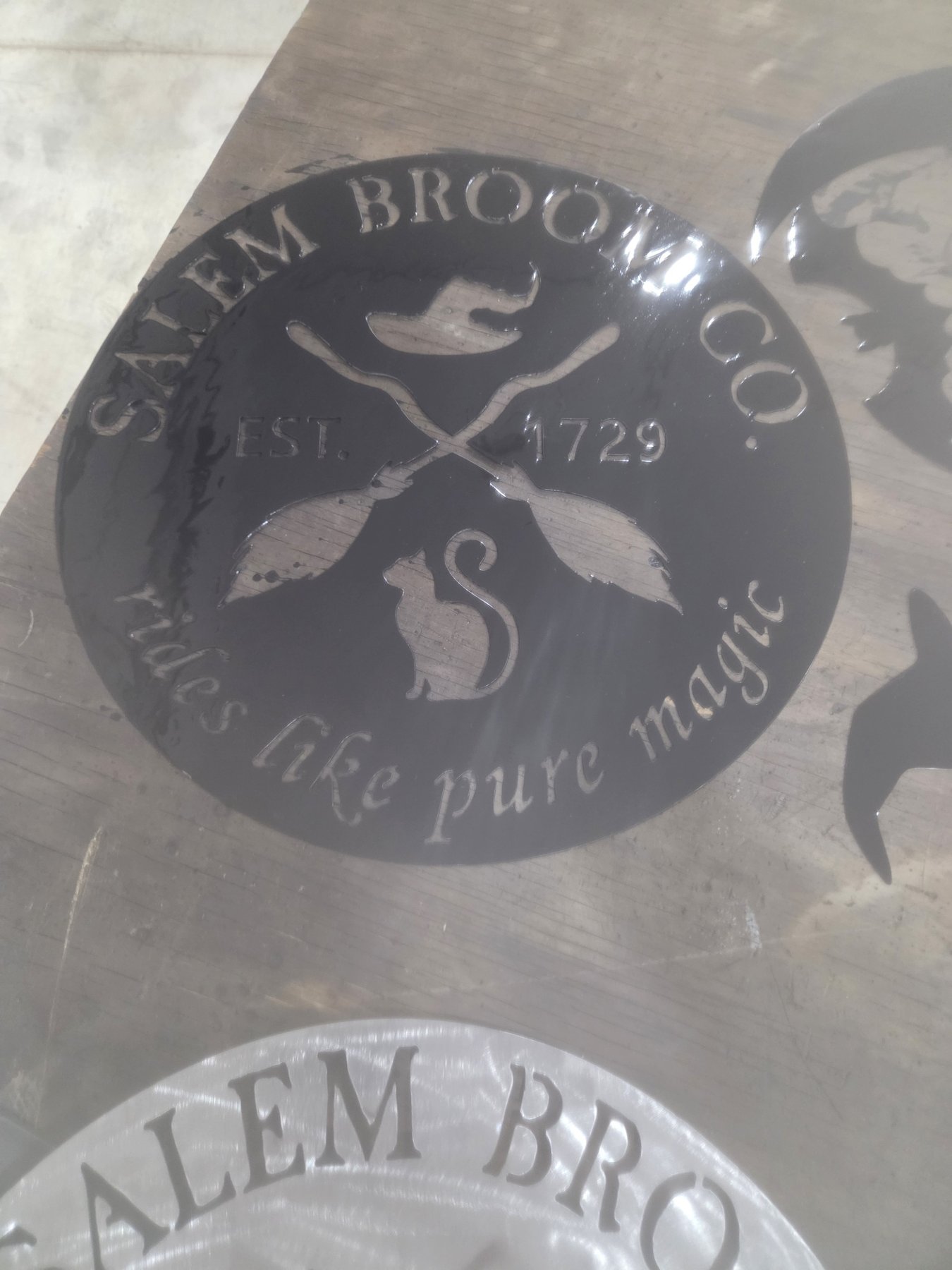 Salem Broom Co. Sign - Gloss Black