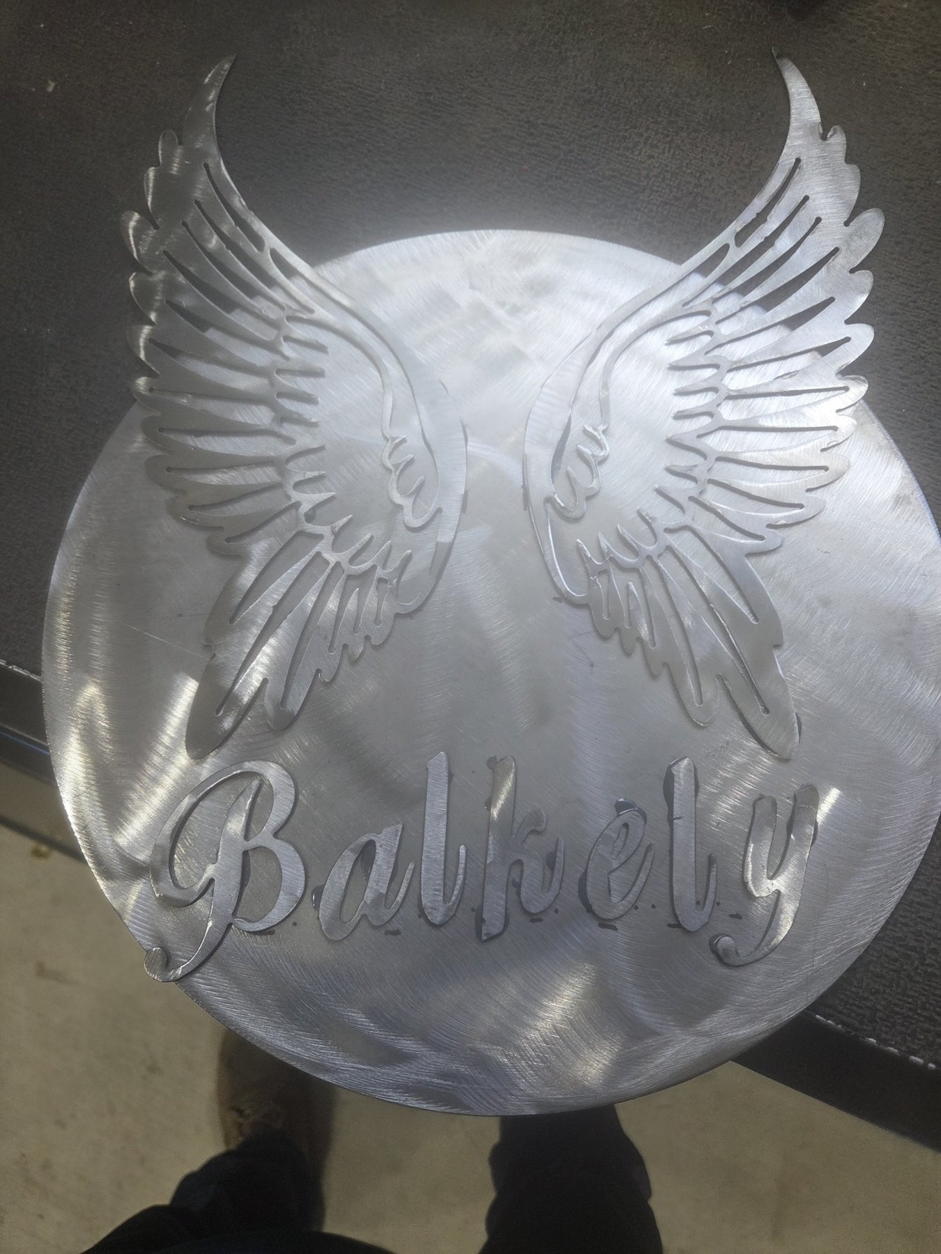 Angel Wings Memorial Sign